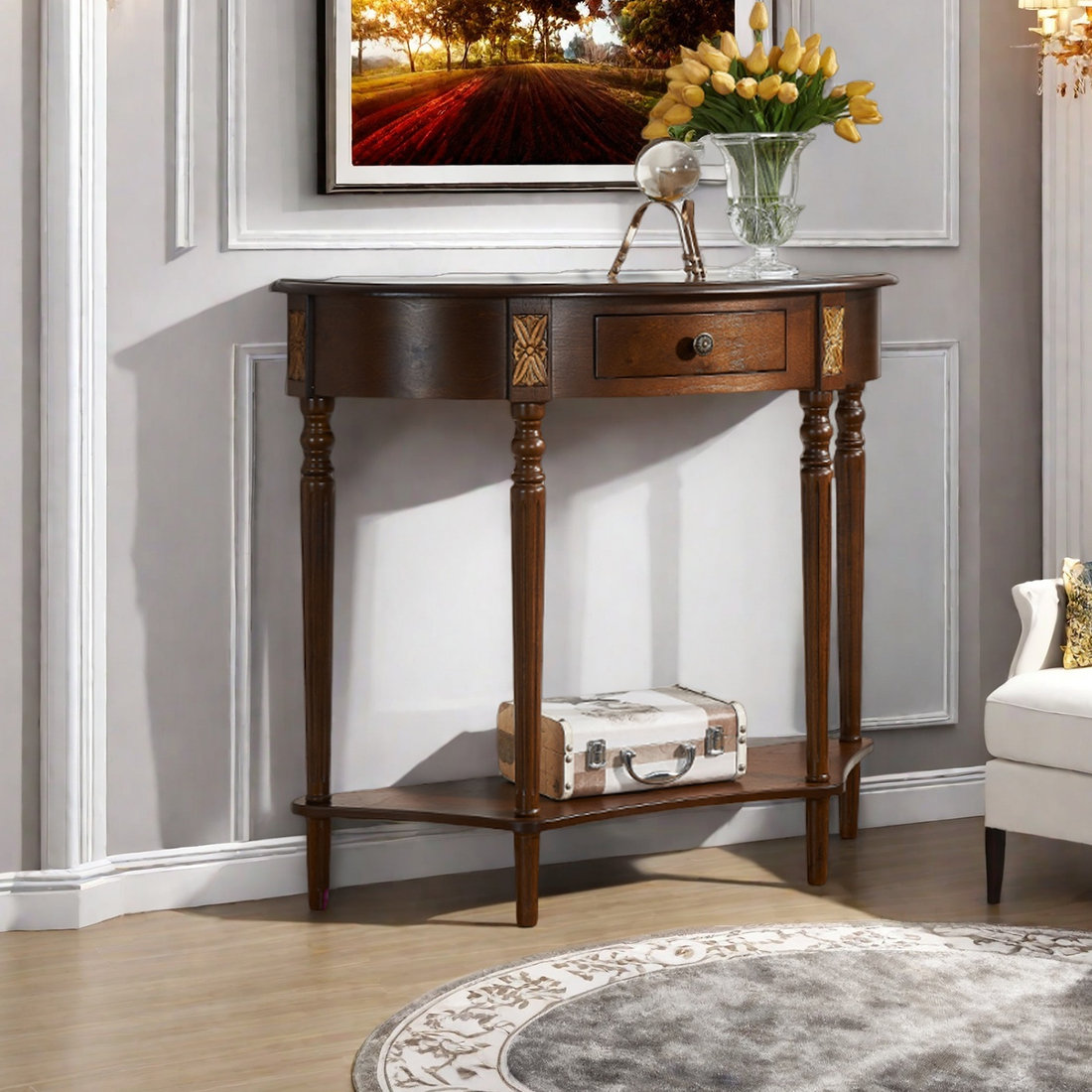 Canora Grey American-style semi-circular console table - Wayfair Canada