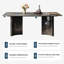Ensembles de table de salle à manger en marbre brun-104367399
