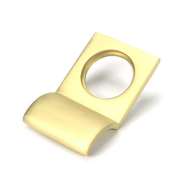 Satin Brass Rim Cylinder Escutcheon