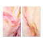 «Pink And Gold Enchanted Spills», 2 pièces sur toile-79982339-79982337
