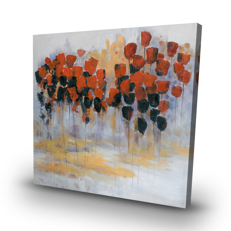 flowers field - 32"x32" art on canvas