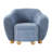 EZ Assembly 2-Piece Contemporary Bouclé Upholstered Lounge Chair And Small Storage Ottoman-343586469