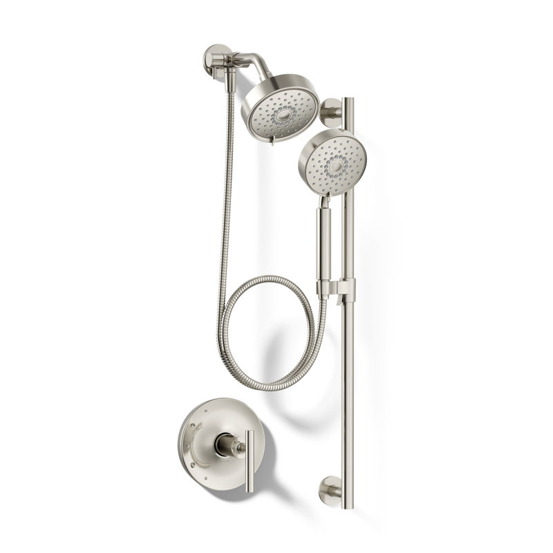 Kohler Purist Performance Showering Kit, 2.5 GPM Multifunction Showerhead and Handshower Package, Three Spray Settings