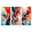 «Celestial Dance of Golden Fractal Vector - Abstract Fractal», reproduction de toile encadrée 3 pièces-129072778-129072779