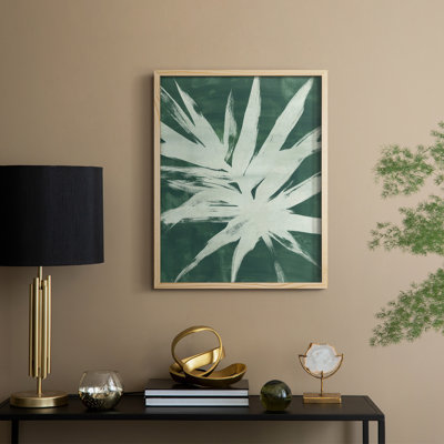 «Water Palm Fossil I», reproduction encadrée - bois massif