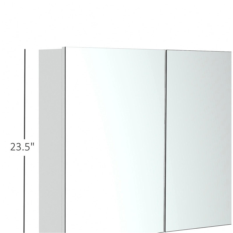 Miroir de salle de bain mural double HOMcom