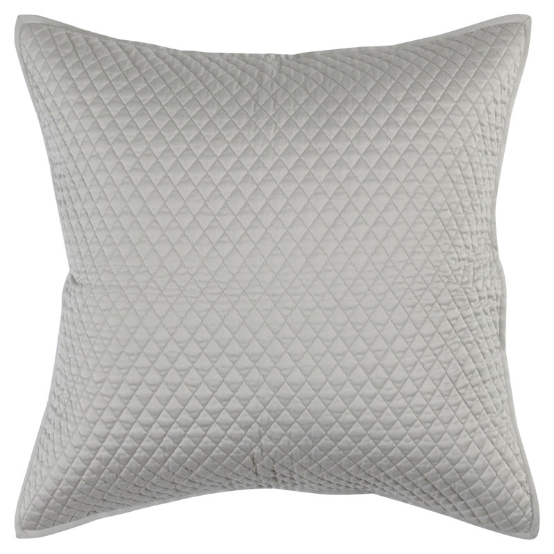 Housse de coussin carré en polyester Lacluta, Argent