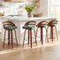 Tabourets de bar pivotants rembourrés Mahtab