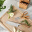 Ensemble de couteaux de cuisine en acier inoxydable allemand Martha Stewart 15 pièces avec poignée forgée en bois d'olivier italien