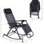 Fauteuil inclinable d'extérieur avec fauteuil inclinable noir
