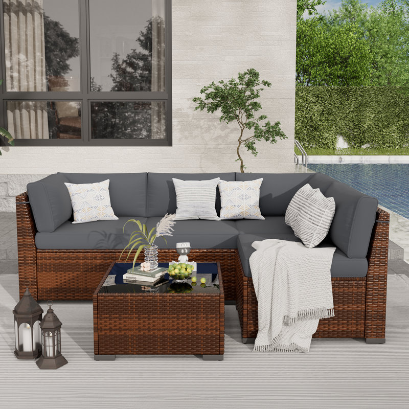 Waldman 4 - Person Outdoor Seating Group with Cushions