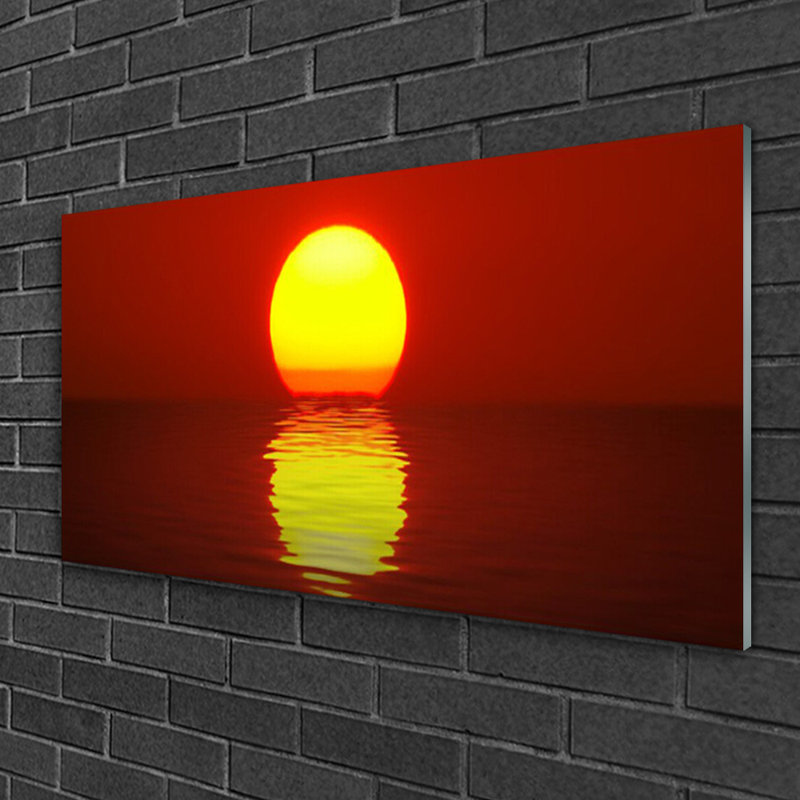 Landscape Sunset Sea - No Frame Print on Glass
