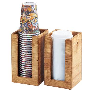 Restpresso Black Bamboo Condiment / Coffee Cup / Lid Organizer