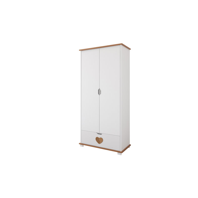 Enriquez 2 Door Wardrobe, White/Alder