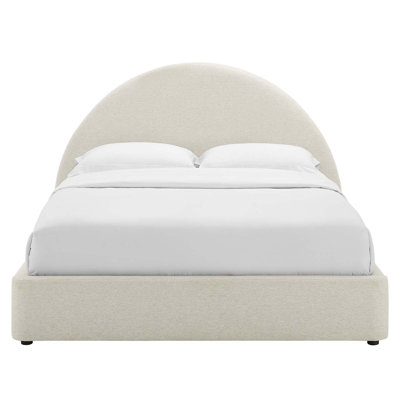 Resort Performance Velvet Arched Round Platform Bed