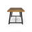 Outdoor Acacia Wood Dining Table, Sandblast Teak Finish And Black