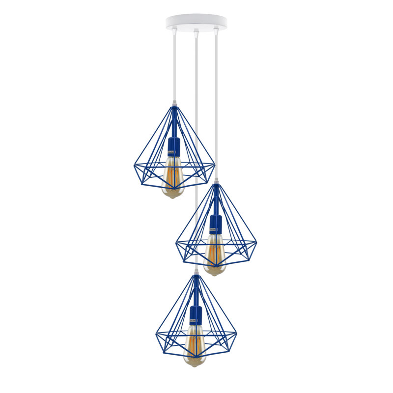 Ambreia 3 - Light Cluster Pendant, Blue