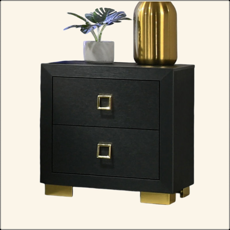Table de chevet 2 tiroirs Modern