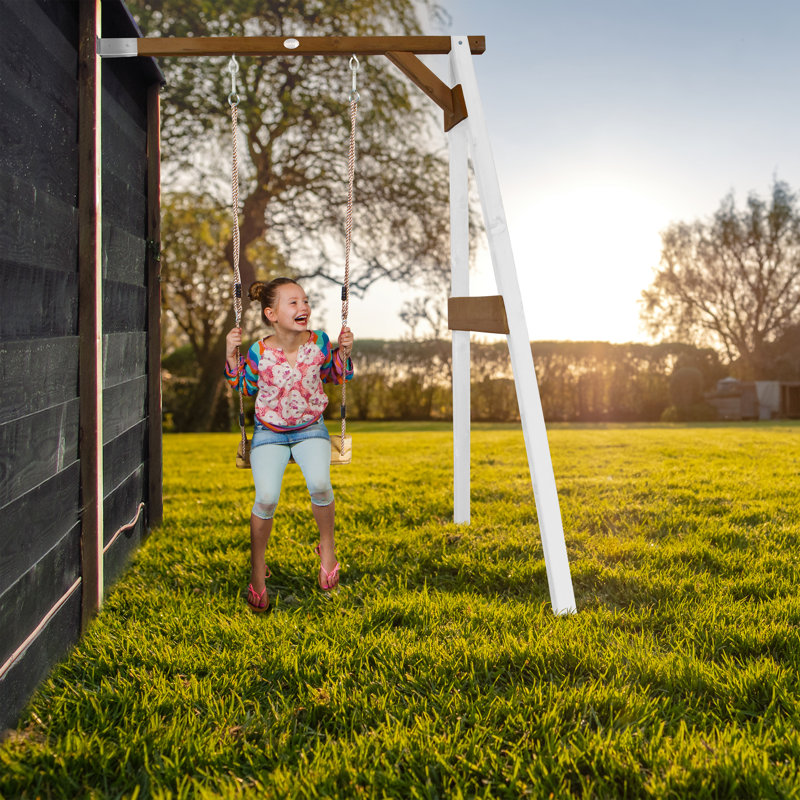 AXI Hemlock Swing Set with 1 Swing(s), White/Brown