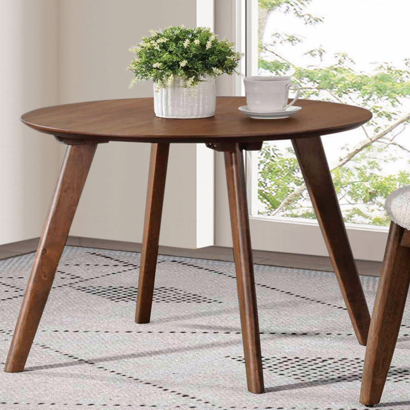 Table d'appoint ronde Mid-Century avec pieds fuselés