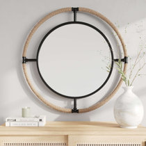 Point Reyes Round Woven Mirror, 46