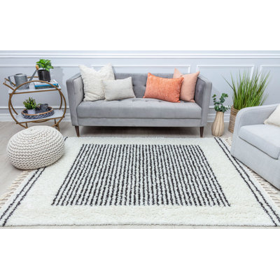 Colletti Bennett Modern Snow Veil Area Rug