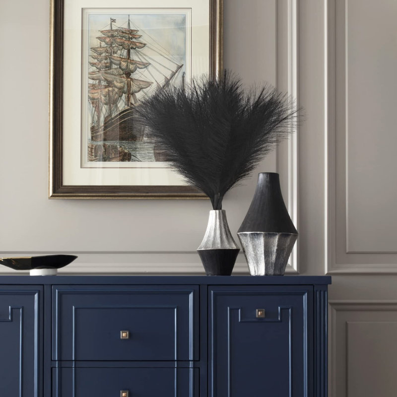 17'' Pampas Grass Plant, Black