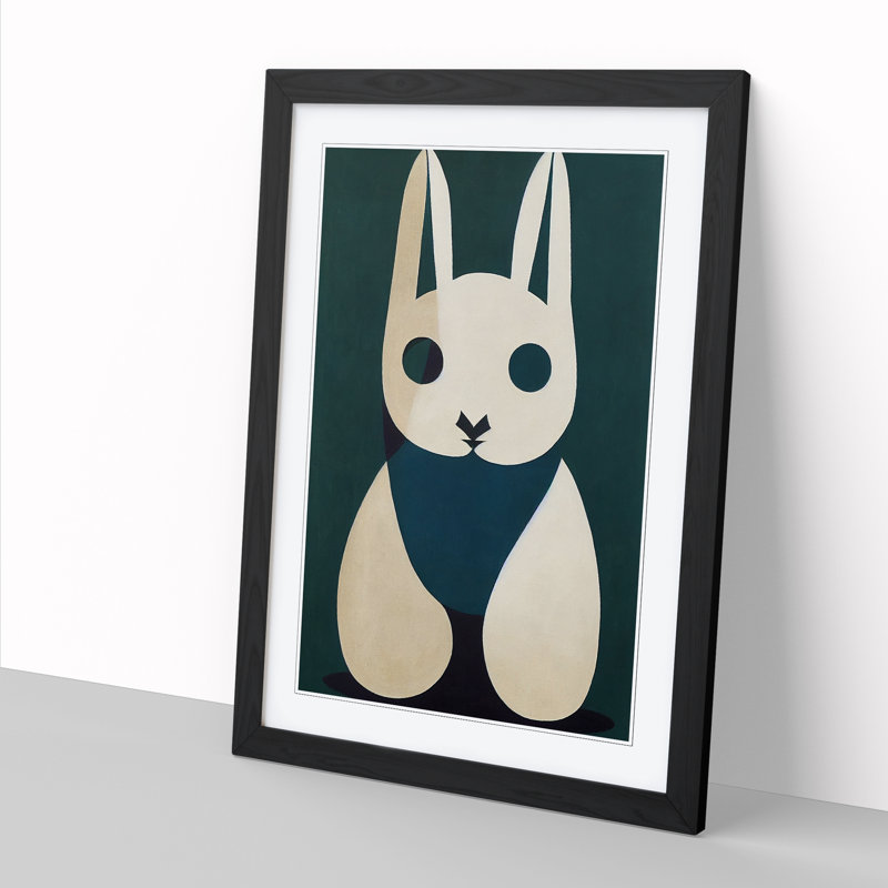 Dwerg Rabbit Minimalism Vol.1 - Wrapped Canvas Print, Oak, 64cm H x 46cm W x 2cm D