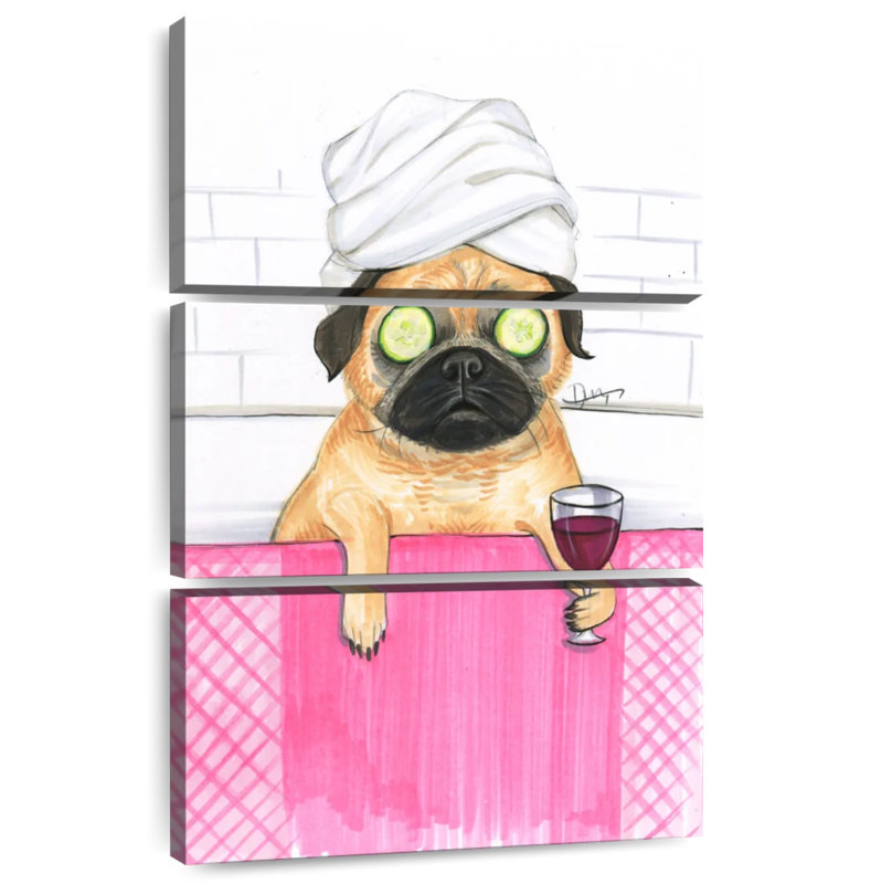 Ketti Pug Bath, 57" H x 36" W