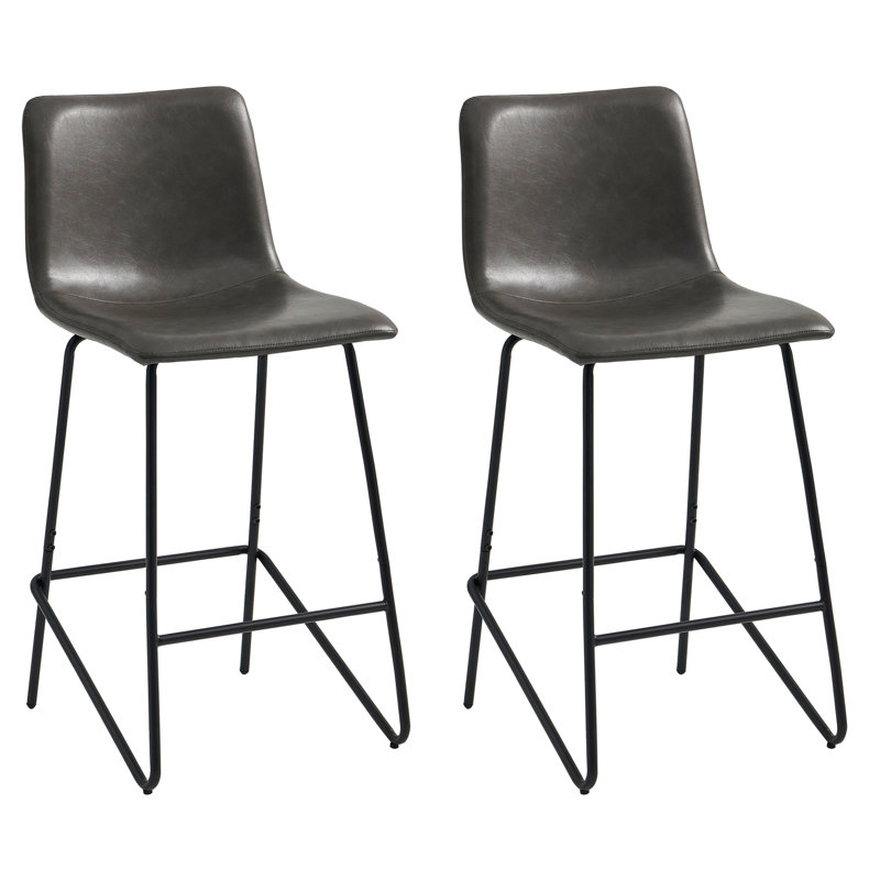Tabouret de bar 27,2 po Asai, Gris foncé