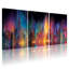 Cités et pays, ensemble de 3 reproductions d'art sur toile-250592457