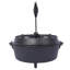 Cocotte en fonte pré-assaisonnée avec couvercle pour poêle de camping extérieur et cuisson à feu ouvert