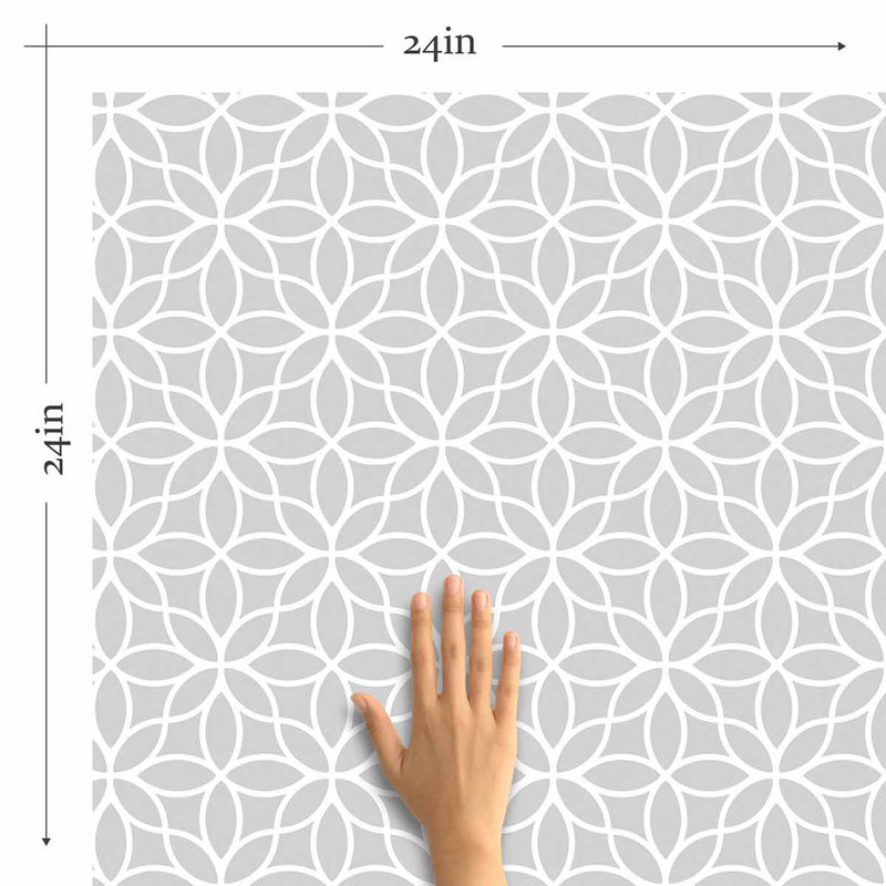 Grey Lattice Peel And Stick Removable Wallpaper 6492, 126" L x 24" W
