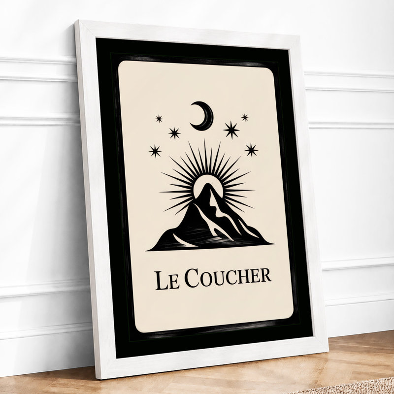 Le Coucher Minimalist - Framed Print, A1 - 84.1 x 59.4 cm, White