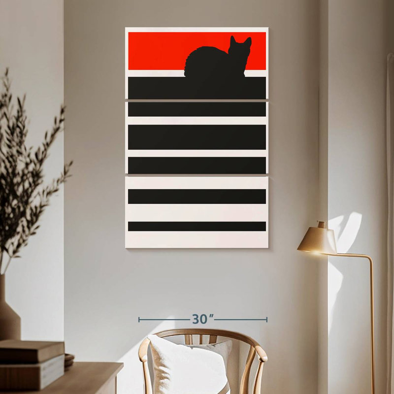 Brampt Digital Sunset Cat, 65" H x 42" W