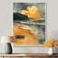Golden Coastal Beach Sunset - reproduction d'art mural plage-684582834-646089936