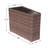 2-Piece Wicker Steel Outdoor Side Table with Tempered Glass Top-976602603
