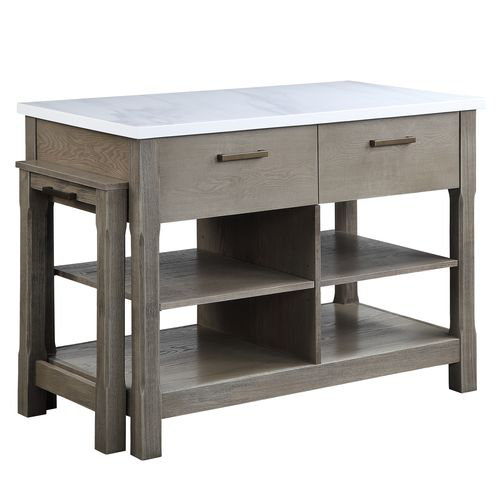 Îlot de cuisine avec table à manger