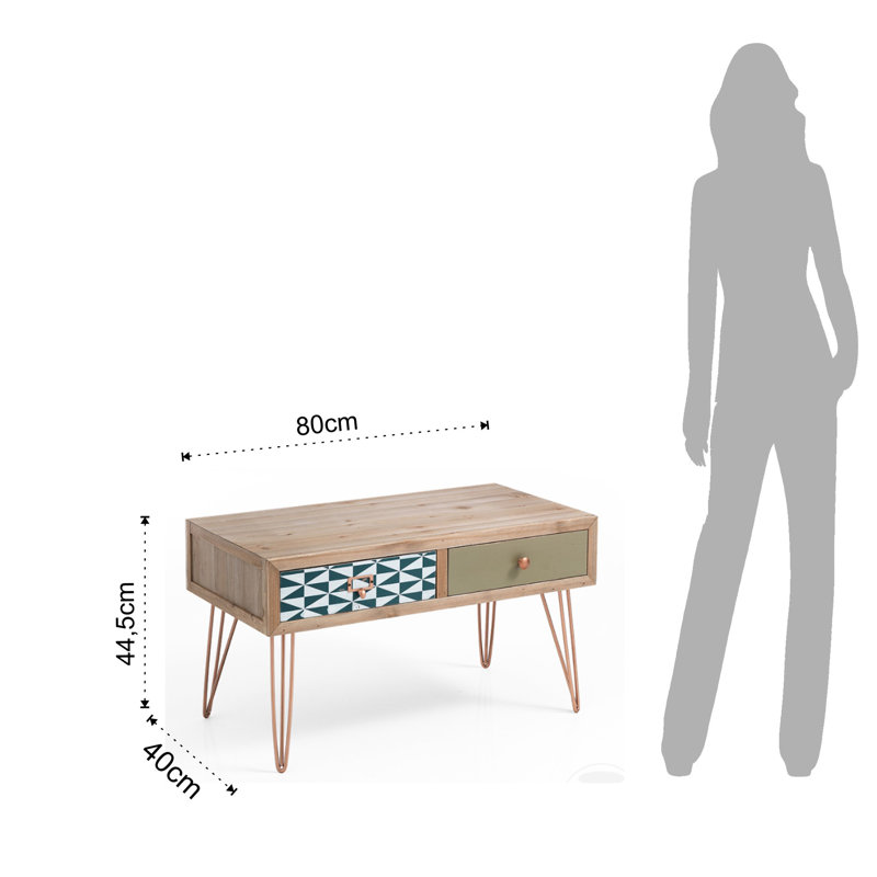 Liskeard Four Leg Coffee Table with Storage