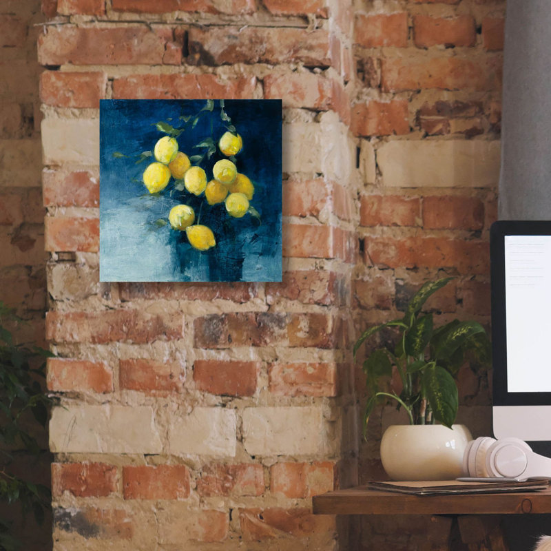 «Epic Graffiti» «Lemon Grove 2» par Julia Purinton, art mural sur toile, H 12 po x l 12 po x P 0,75 po