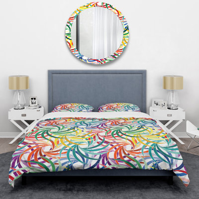 Multicolor Vivid Flower Floral Duvet Cover