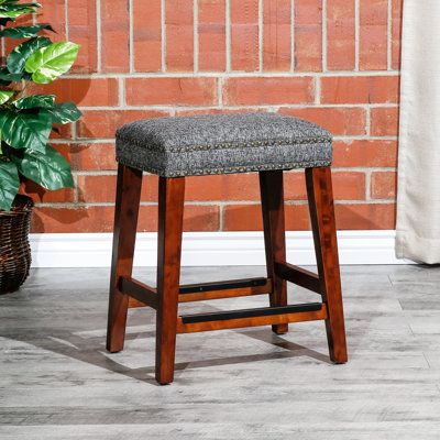 Tabouret de comptoir de 24 po sans dossier: Protecteurs de plancher pour tabouret à rayures avec siège et structure