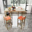Ensemble de table de bar et de chaise cinq pièces, cadre doré, plateau de table multicouche, coussin de chaise et dossier en éponge, table avec fonction de rangement-620607520