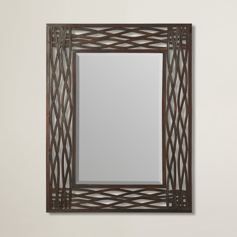 Akaysia Traditional Beveled Distressed Accent Mirror