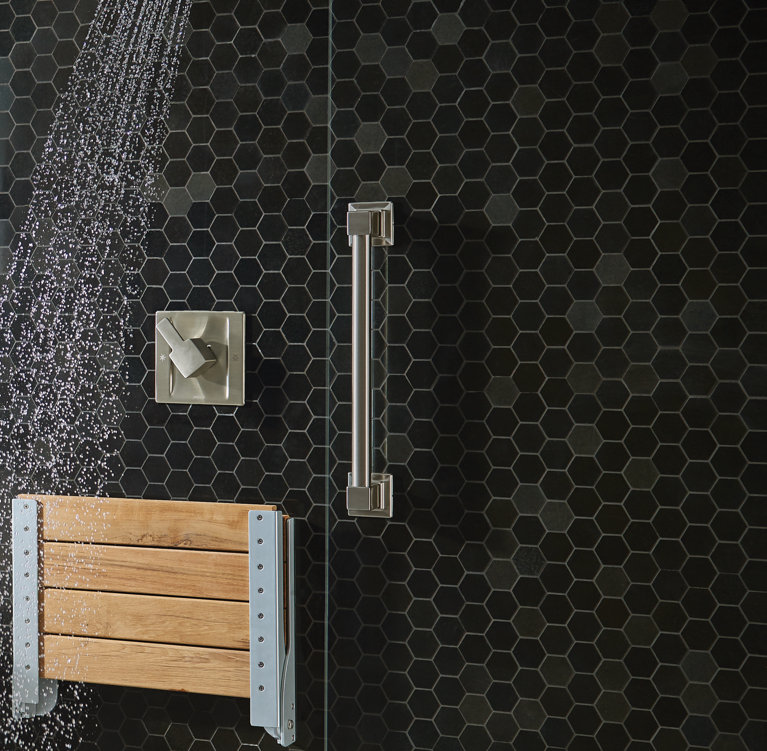 Moen 90 Degree Posi-Temp Modern Shower Only Trim Kit, Valve Required, Black