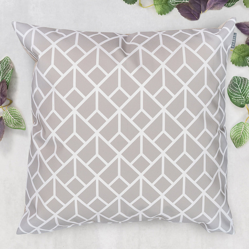 Art Deco Indoor-Outdoor Cushion, Grey