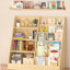 Bibliothèque pour enfants et organisateur de rangement pour jouets, étagère à livres en bois pour enfants avec support pour bibliothèque