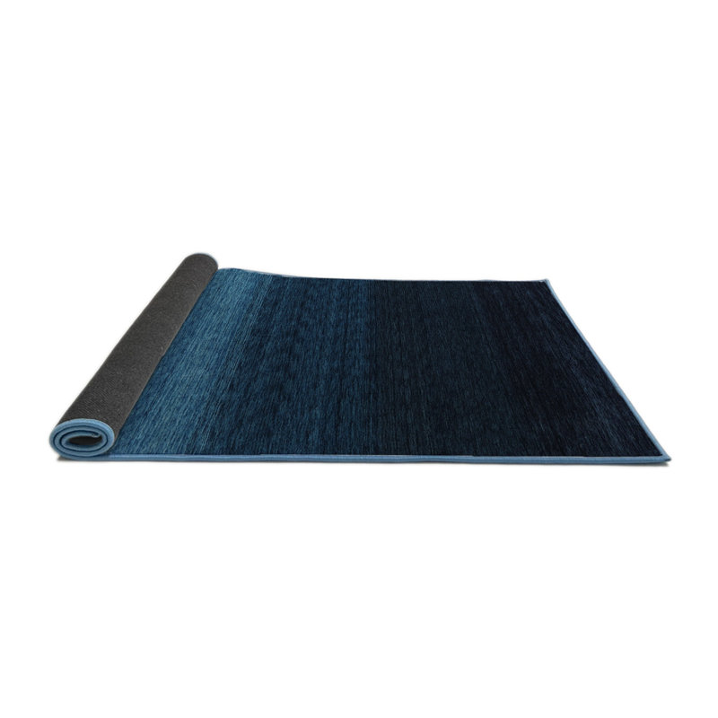 Tapis noir/bleu zone contemporaine Donnay, Rond 7 pi