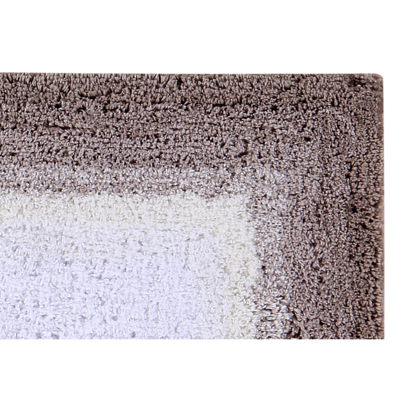 Orme 100% Cotton Tufted Bath Rug with Non-Slip Backing, Machine Washable, Ultra Soft & Absorbent Bath Mat for Shower, Bathtub, Sink & Vanity Areas, 17" x 24" Rectangle, Beige