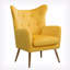 Fauteuil d'appoint en velours capitonné